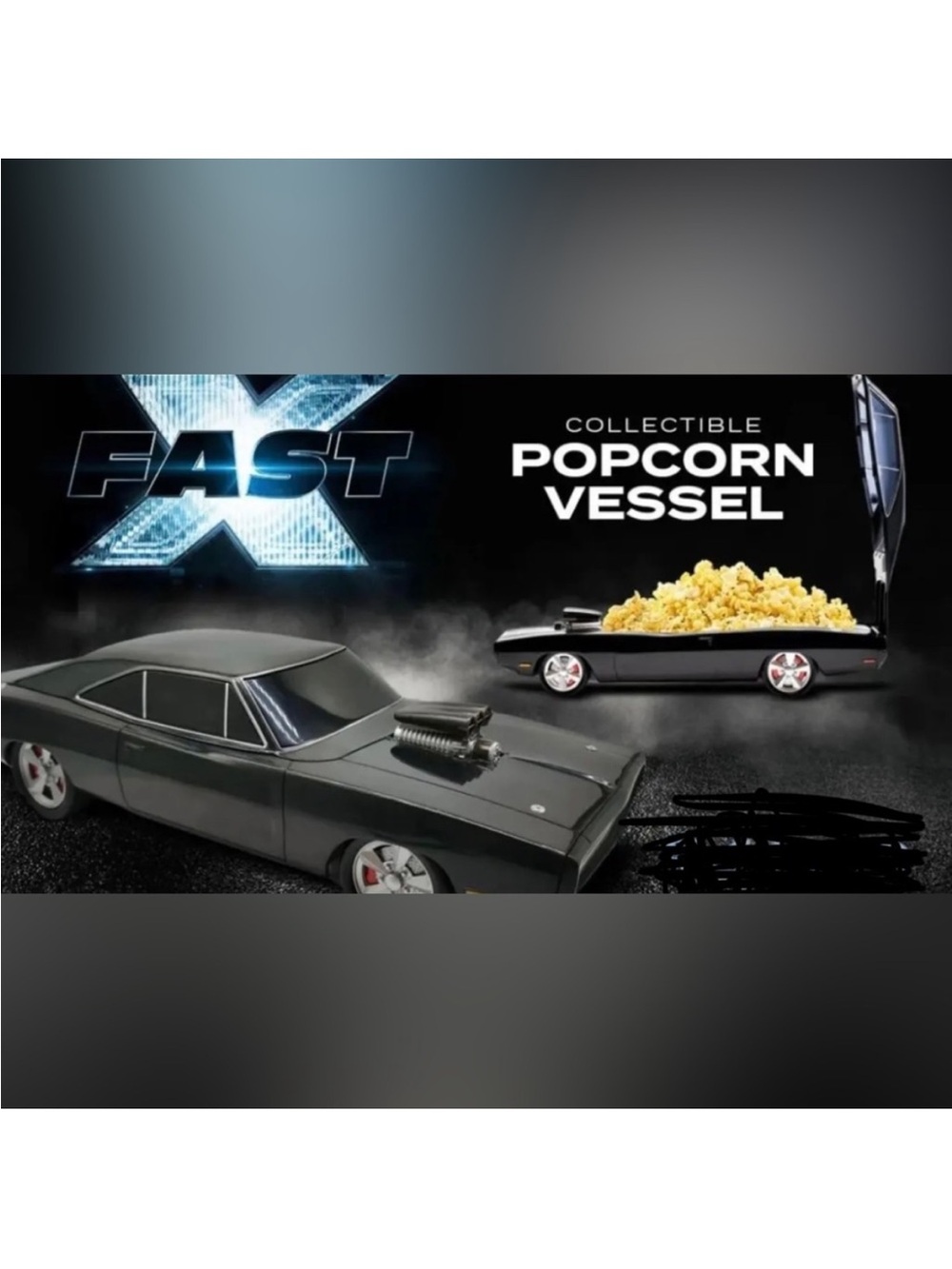 *New* Fast and furious x 2023 Dodge Charger 1970 Popcorn Bucket